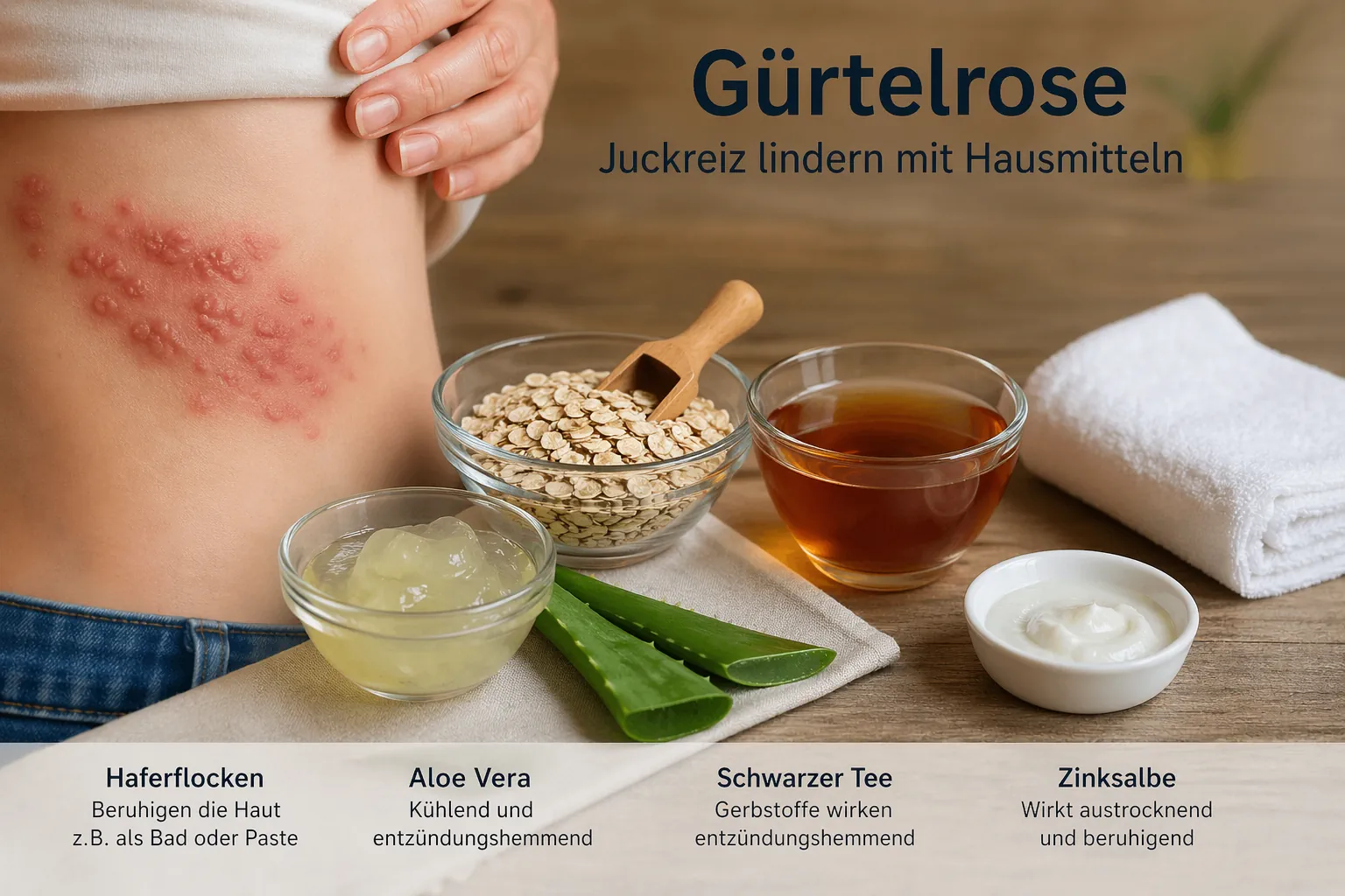 Gürtelrose Juckreiz lindern mit Hausmitteln