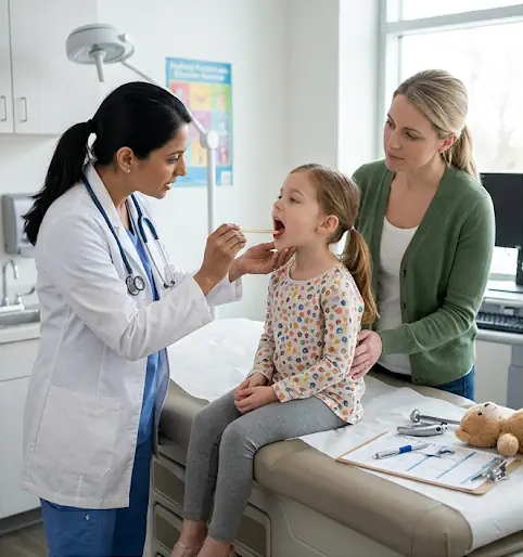 Himbeerzunge bei Kindern erkennen