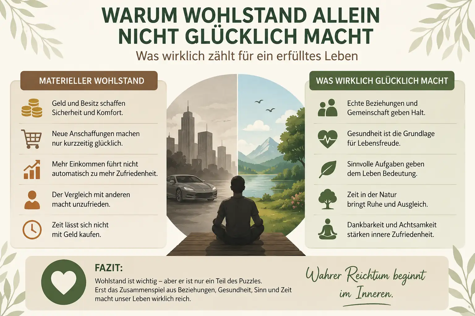 Warum Wohlstand allein nicht glücklich macht
